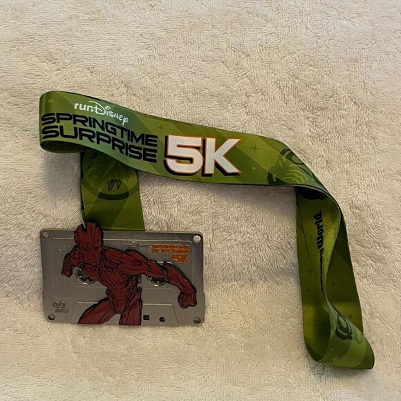 2025 Run Disney Springtime Surprise‎ Groot 5K Medal Lanyard Walt Disney World - Picture 3 of 6